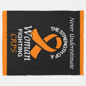 Nooit onderschatten/Lint/Vrouw...CRPS Vliegtuigban Fleece Deken (Voorkant (Horizontaal))