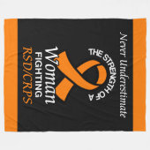 Nooit onderschatten/lint/vrouw.. RSD/CRPS Fleece Deken (Voorkant (Horizontaal))