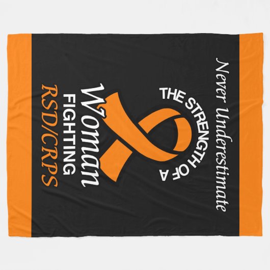 Nooit onderschatten/lint/vrouw.. RSD/CRPS Fleece Deken (Voorkant (Horizontaal))