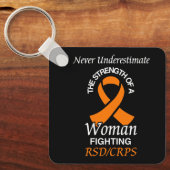 Nooit Onderschatten/Lint/Vrouw...RSD/CRPS Sleutelhanger (Voorkant)