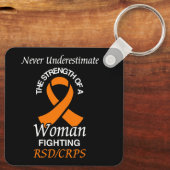 Nooit Onderschatten/Lint/Vrouw...RSD/CRPS Sleutelhanger (Achterkant)