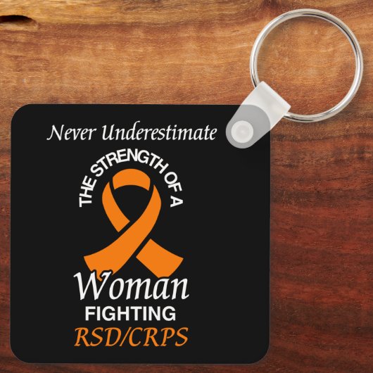 Nooit Onderschatten/Lint/Vrouw...RSD/CRPS Sleutelhanger (Achterkant)