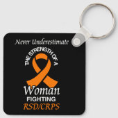 Nooit Onderschatten/Lint/Vrouw...RSD/CRPS Sleutelhanger (Achterkant)