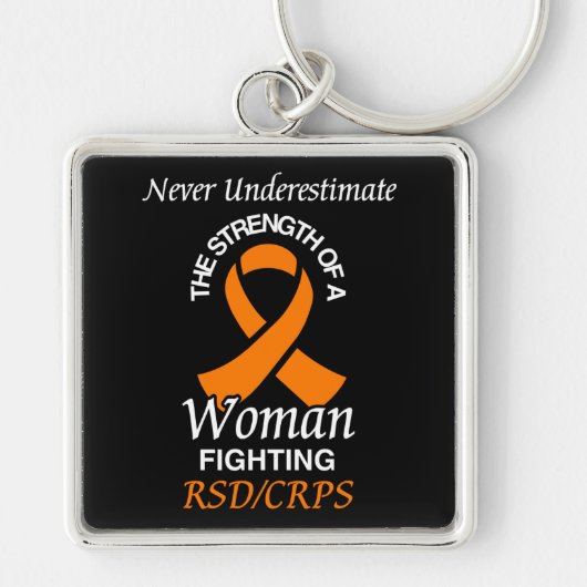 Nooit Onderschatten/Lint/Vrouw...RSD/CRPS Sleutelhanger (Voorkant)