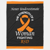 Nooit onderschatten/lint/vrouw...RSD Fleece Deken (Voorkant)
