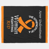 Nooit onderschatten/lint/vrouw...RSD Fleece Deken (Voorkant (Horizontaal))