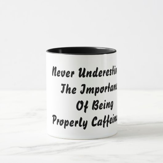 Nooit onderschatten mok (Midden)