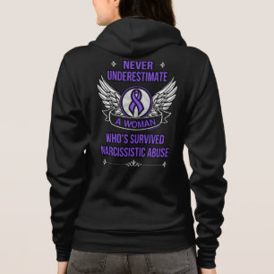 Nooit onderschatten/Vrouw.. Narcistisch misbruik Hoodie