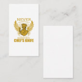 NOOIT ONDERSCHATTING VAN DE MACHT VAN VROUWEN KNIF VISITEKAARTJE (Voorkant / Achterkant)