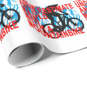 NOOIT ONDERSCHATTING VAN OUD MAN MET MOUNTAIN BIKE CADEAUPAPIER (Rol Hoek)