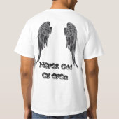 Nooit oneven of even - Accepteer niets T-shirt (Achterkant)