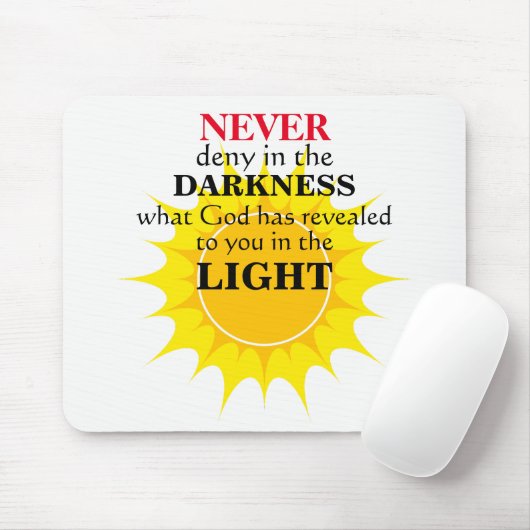 Nooit ontkennen in de duisternis muismat (Met muis)