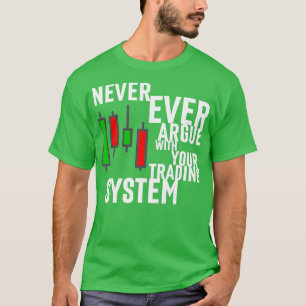 Nooit ooit geaarzeld met je handelssysteem t-shirt