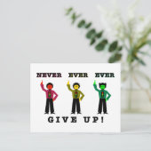 Nooit ooit opgegeven! briefkaart (Staand voorkant)