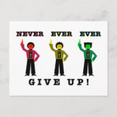 Nooit ooit opgegeven! briefkaart (Voorkant)