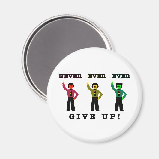 Nooit ooit opgegeven! magneet (Voorkant / Achterkant)