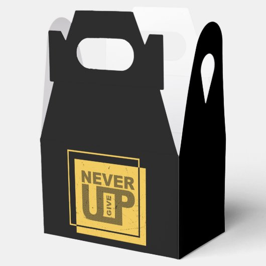 Nooit ooit opgeven bedankdoosjes (Geopend)