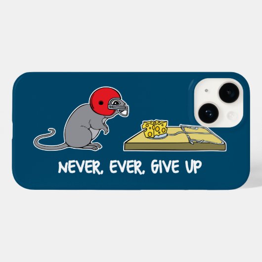 Nooit ooit opgeven Case-Mate iPhone case (Achterkant (horizontaal))