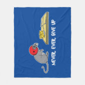 Nooit ooit opgeven fleece deken (Voorkant)