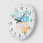 Nooit ooit opgeven grote klok (Hoek)