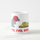 Nooit ooit opgeven koffiemok (Center)