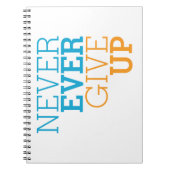 Nooit ooit opgeven notitieboek (Voorkant)