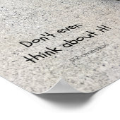 Nooit ooit opgeven. poster (Hoek)