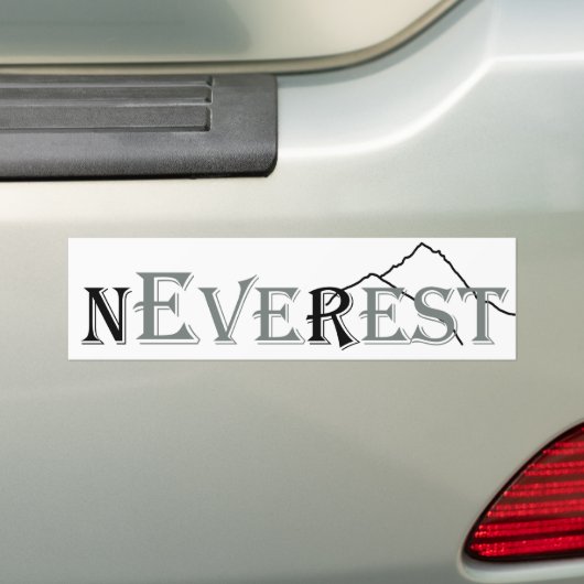 Nooit-ooit-Rest Bumpersticker (Op auto)