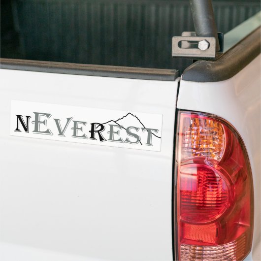 Nooit-ooit-Rest Bumpersticker (Op Truck)