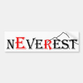 Nooit-ooit-Rest-Everest Bumpersticker (Voorkant)