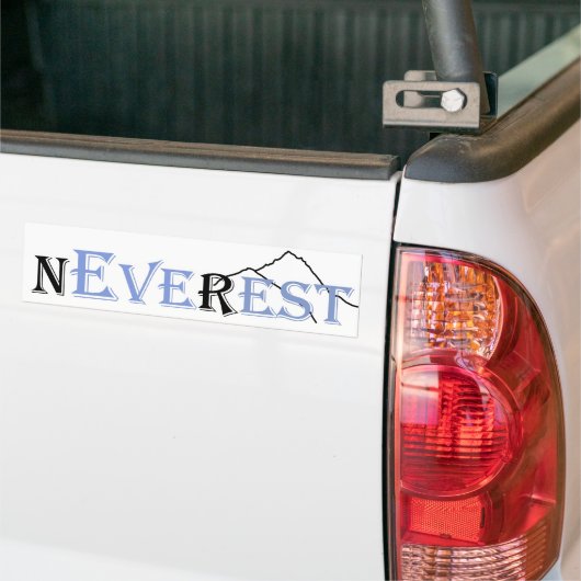 Nooit ooit rust | Everest Bumpersticker (Op Truck)
