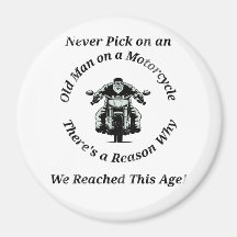 Nooit op een oud Man tikken op een motorfiets