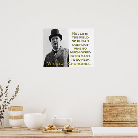 Nooit op het gebied van het menselijk conflict - C Poster (Keuken)