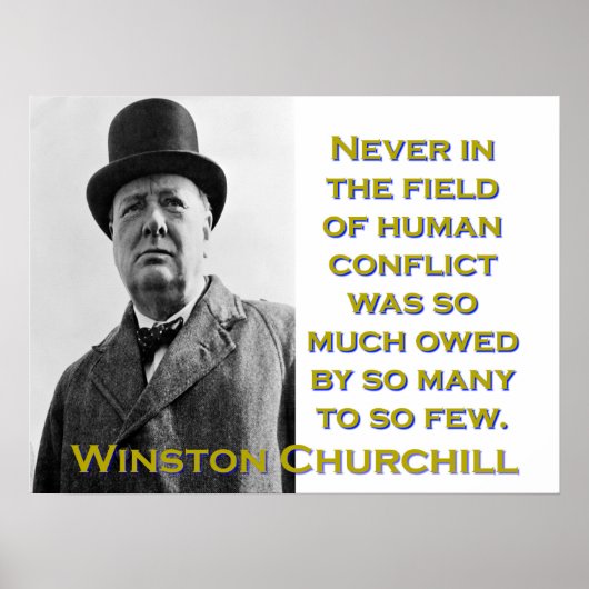 Nooit op het gebied van het menselijk conflict - C Poster (Voorkant)