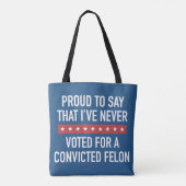 Nooit op Trump gestemd Tote Bag (Achterkant)