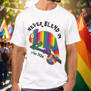 Nooit Opgaan in de Regenboog Kameleon Pride T-shirt