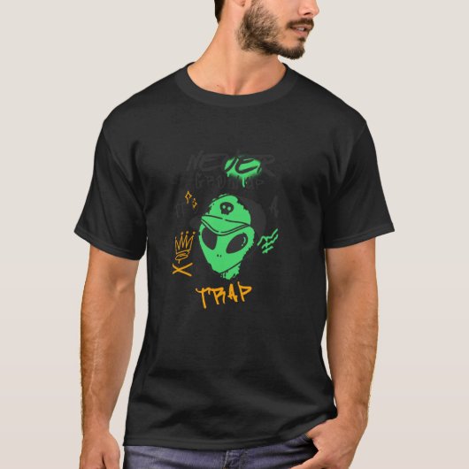 Nooit Opgegroeid Het Is Een Val - Grappig Alien Gr T-shirt (Voorkant)