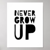 Nooit Opgegroeid Print, Kinderkamer Decoratie (Voorkant)