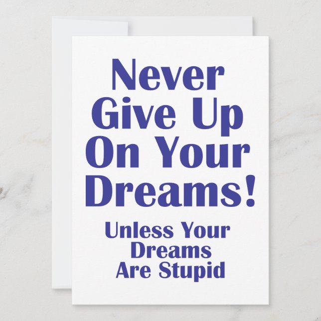 Nooit opgeven (Voorkant)