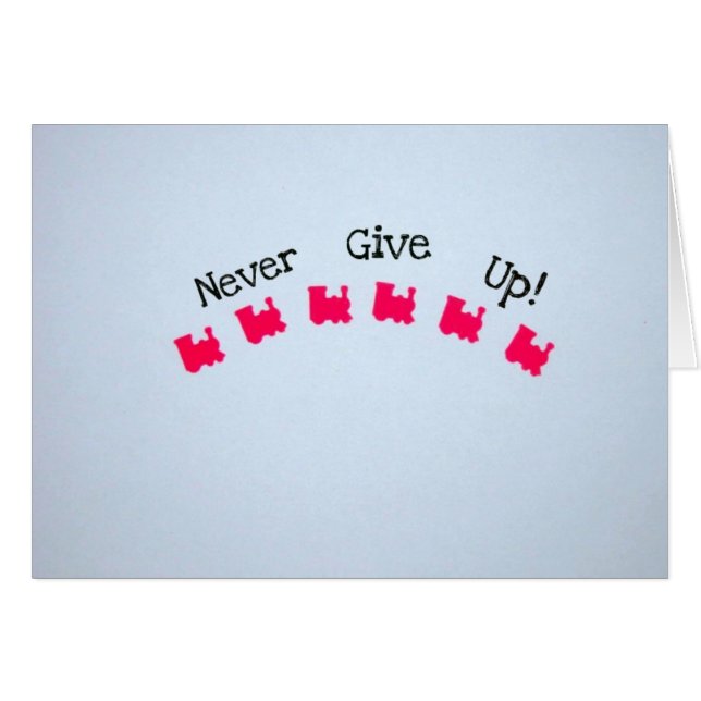 Nooit opgeven! (Voorkant Horizontaal)