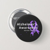 Nooit opgeven - Alzheimer's Bewustheid Ronde Button 5,7 Cm (Voorkant /achterkant)