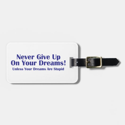 Nooit opgeven bagagelabel (Voorkant horizontaal)