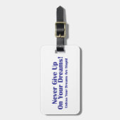 Nooit opgeven bagagelabel (Voorkant verticaal)