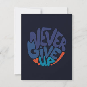 Nooit opgeven - Blauw en rood donkerder prijsopgav