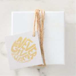 Nooit opgeven - Blauw en rood donkerder prijsopgav Bedankjes Labels