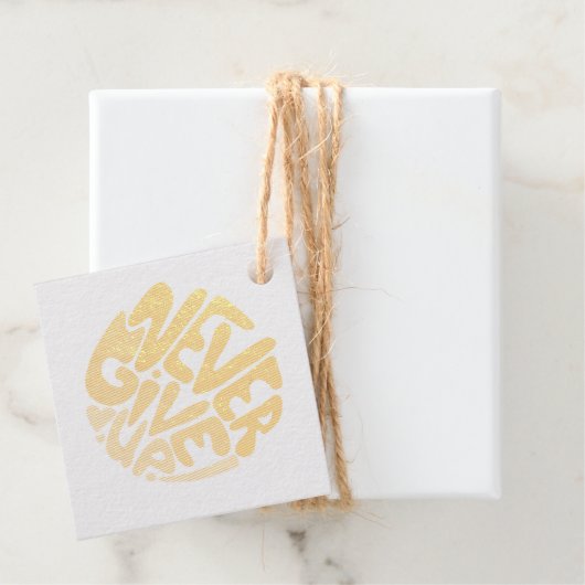 Nooit opgeven - Blauw en rood donkerder prijsopgav Bedankjes Labels (Met doos)