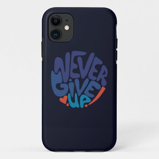 Nooit opgeven - Blauw en rood donkerder prijsopgav Case-Mate iPhone Case (Achterkant)