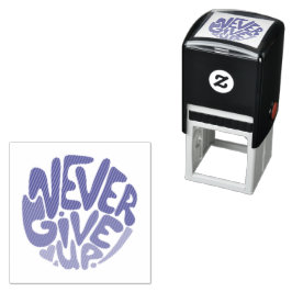 Nooit opgeven - Blauw en rood donkerder prijsopgav Zelfinktende Stempel