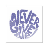 Nooit opgeven - Blauw en rood donkerder prijsopgav Zelfinktende Stempel (Design)