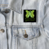 Nooit opgeven - Botervliegenlymfoom Vierkante Button 5,1 Cm (In situ)